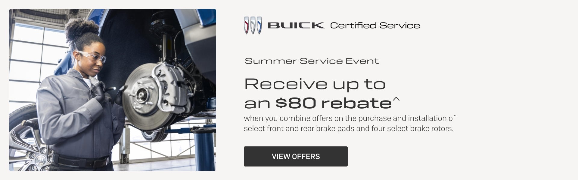 Receive up to an $80 rebate on brakes